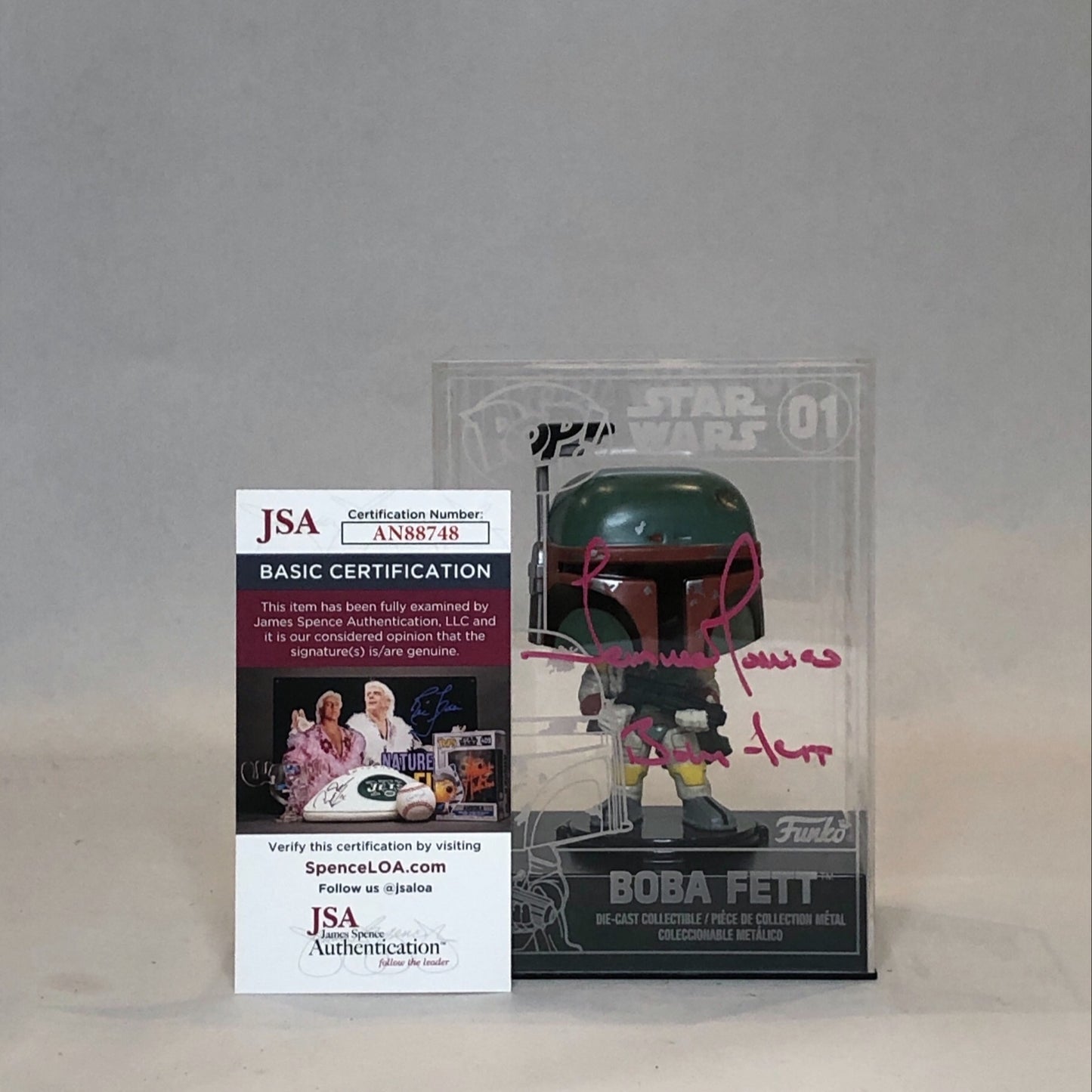 Autographed Boba Fett - Die Cast Funko 01