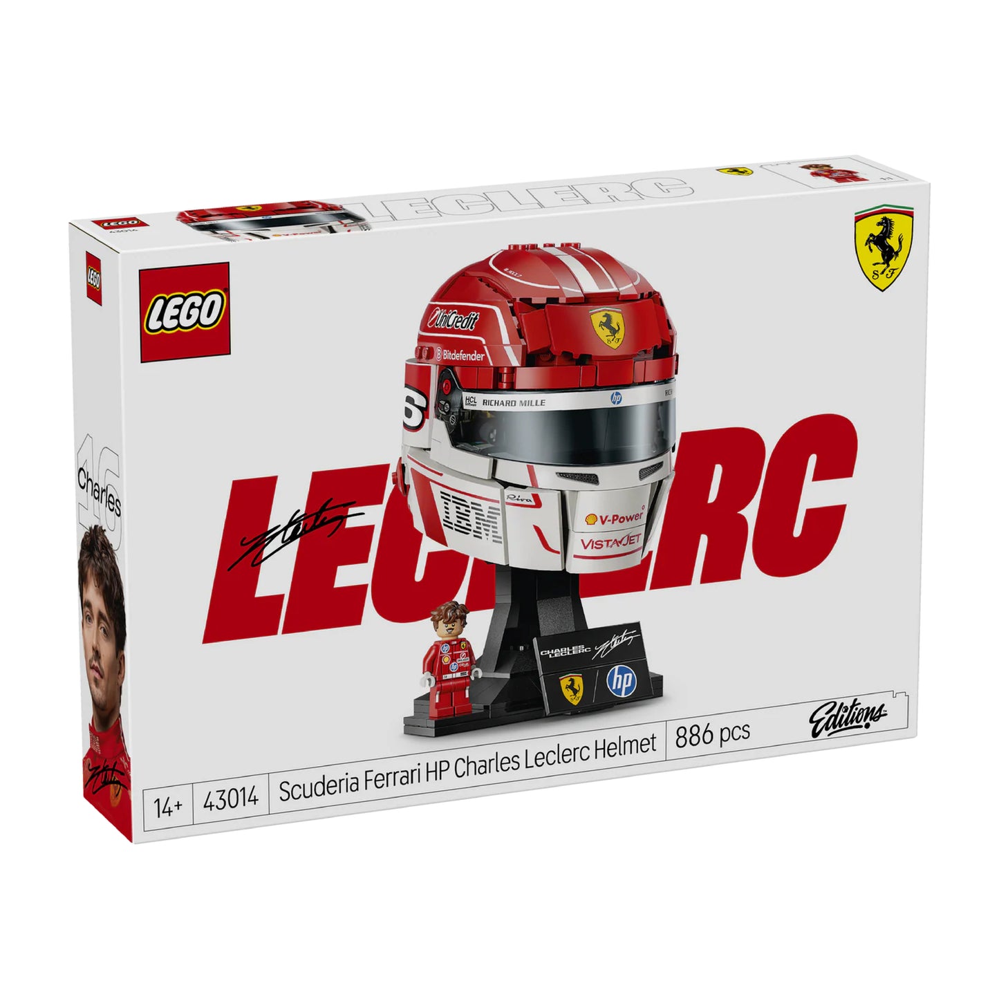 LEGO Scuderia Ferrari HP Charles Leclerc Helmet, 43014