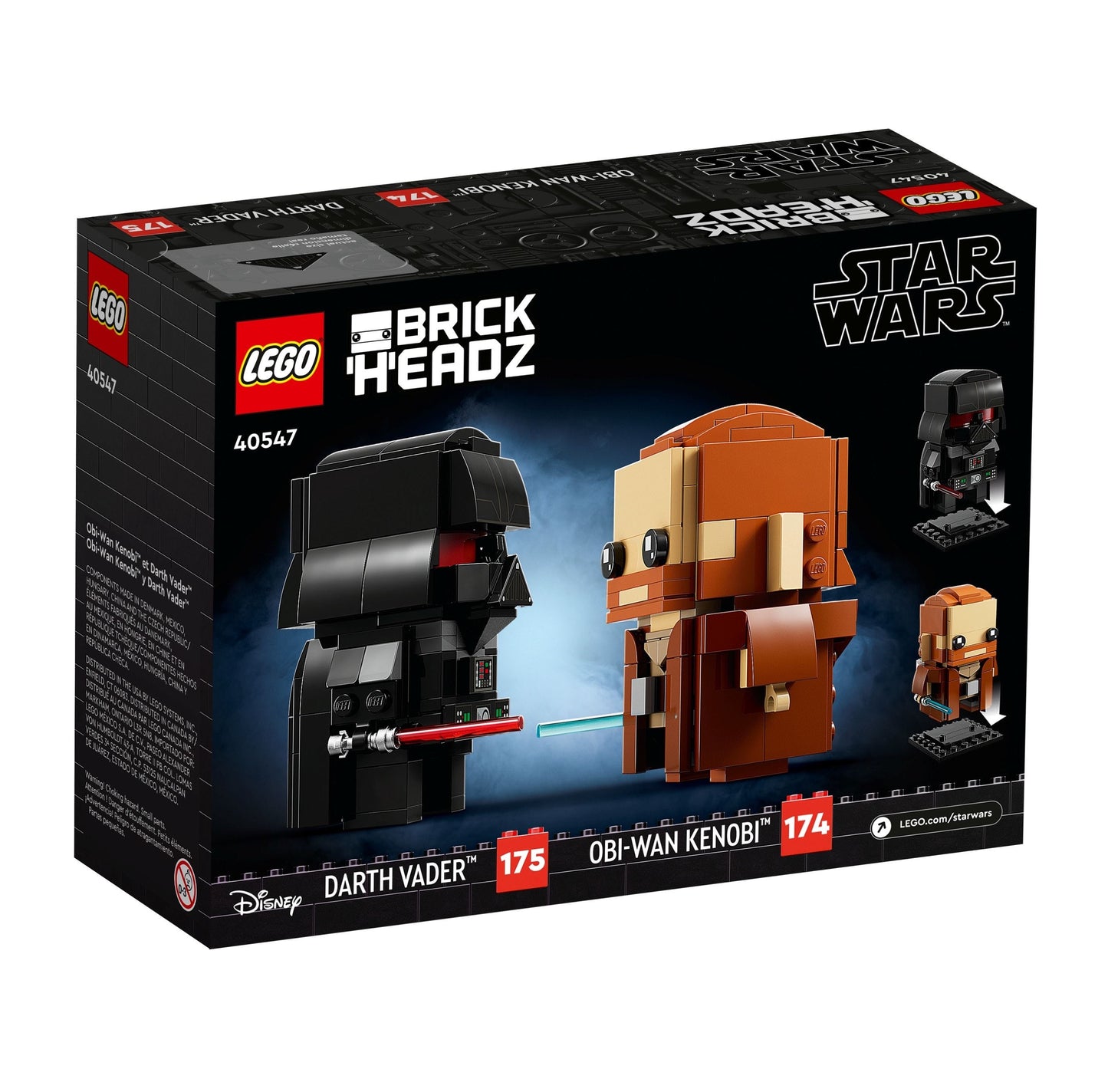 LEGO BrickHeadz, Obi Wan Kenobi & Darth Vader, 40547