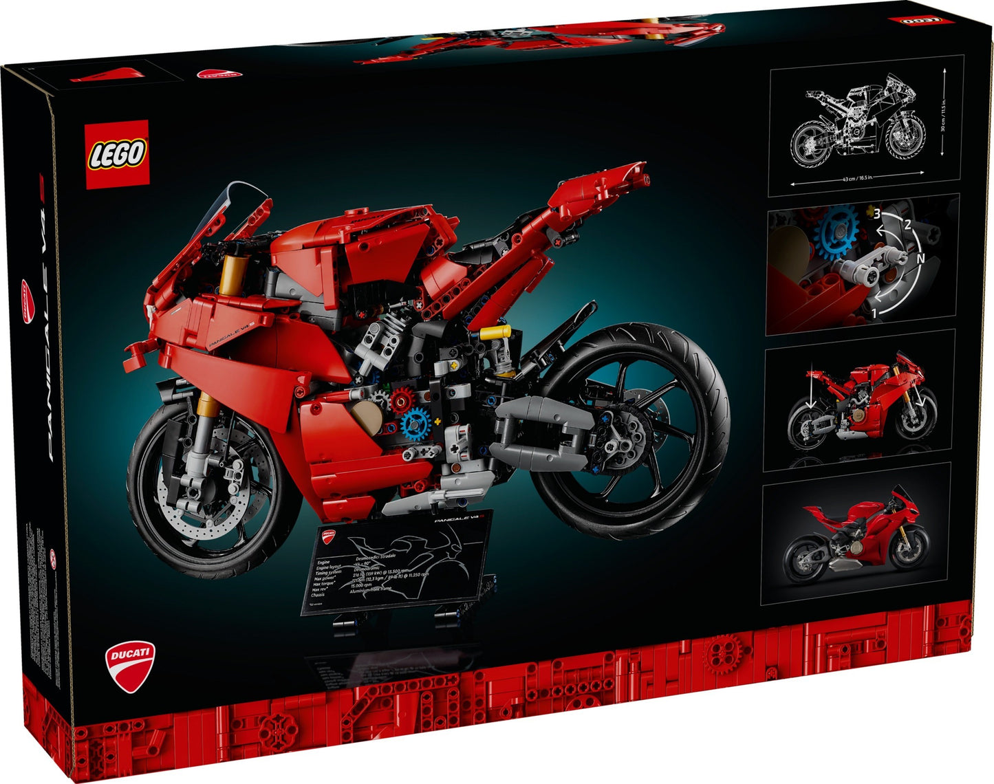 LEGO Ducati Panigale V4 S Motorcycle, 42202