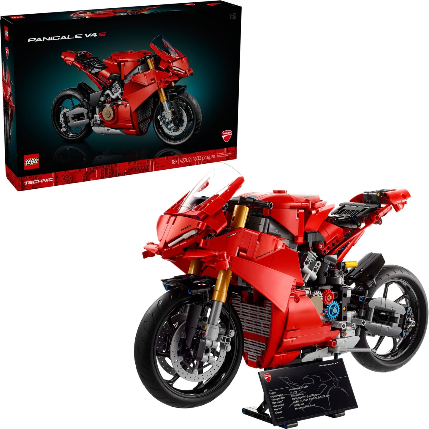 LEGO Ducati Panigale V4 S Motorcycle, 42202